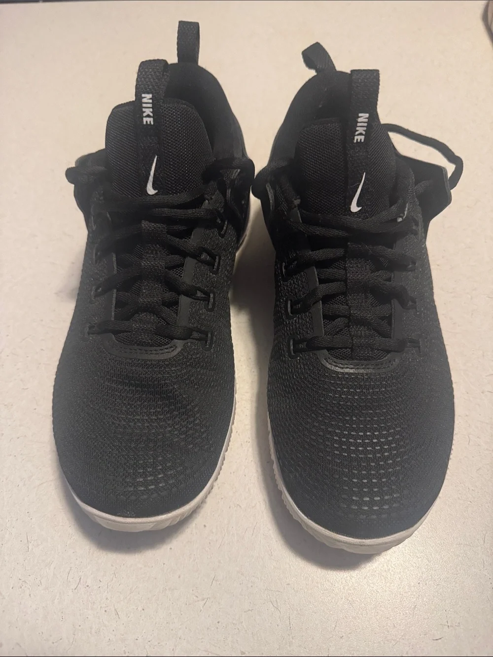 Nike Black and White Mesh Running Shoes